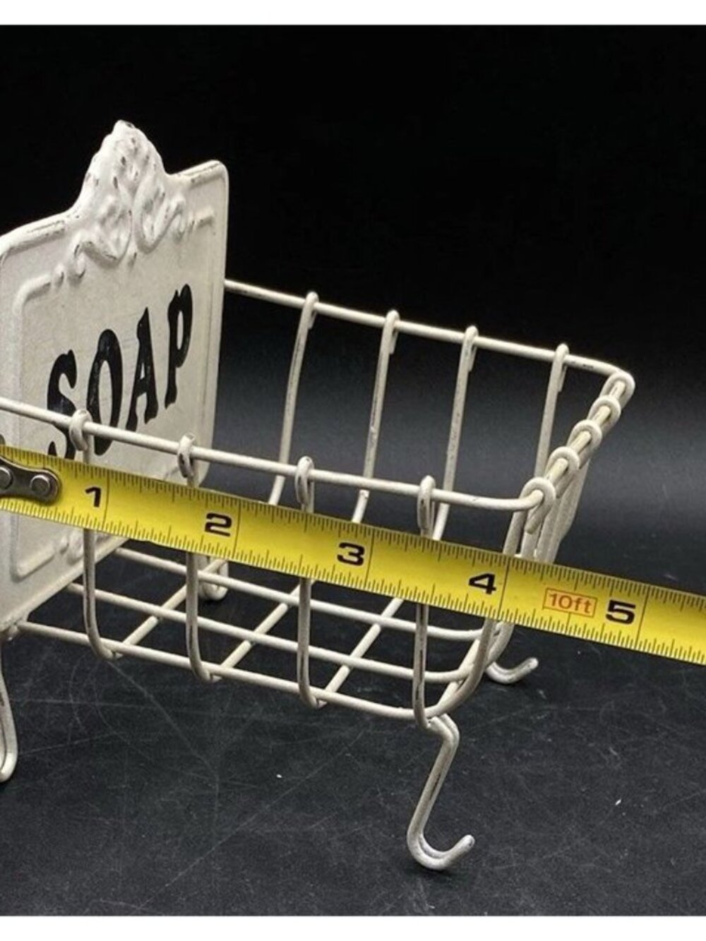 Soap Metal Wall Hanging Rack Dish Shabby Chic Farmhouse - Picture 5 of 11